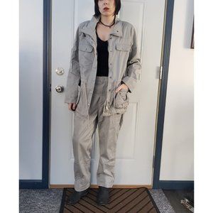 90s Gray Pants and‎ Jacket Set